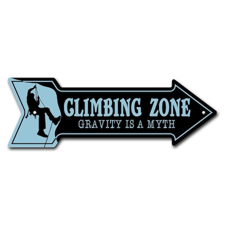 Signmission Climbing Zone Arrow Sign Funny Home Decor 36in Wide P-ARROW12-999912